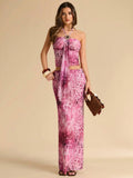 Make a bold statement with this eye-catching two-piece set featuring a vibrant pink leopard print. The halter neck camisole offers a flattering, adjustable fit with a modern edge, while the coordinating skirt provides effortless style. Perfect for nights out, casual gatherings, or anyone looking to add a trendy pop of personality to their wardrobe. The matching set takes the guesswork out of styling—slip it on and go. Comfortable, confident, and undeniably chic.