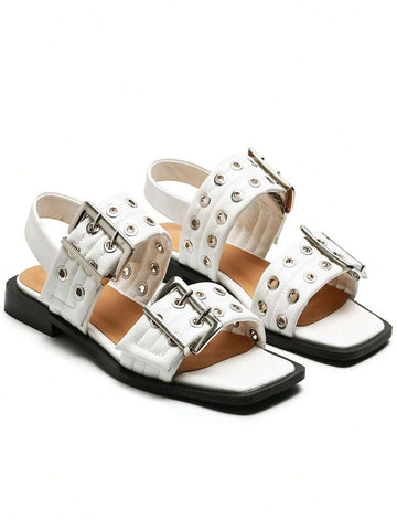 Step Into Effortless Summer Modernity with Our Trendy Wide Buckle Sandals!

Experience the perfect fusion of contemporary bold accents and all-day wearable luxury. These stunning block heel sandals are meticulously designed for the woman who values a polished, architectural look without sacrificing the comfort needed for a sun-drenched city stroll or a casual garden brunch.

Chic Signature Wide Buckle: Featuring a bold, oversized buckle strap, these sandals add a touch of high-fashion hardware to a minimali