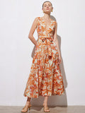 Step into sunshine with this Tropical Floral V-Neck Dress, designed to brighten your spring and summer days. Its playful floral pattern and flattering cinched waist create a fun, feminine silhouette perfect for any sunny adventure or casual outing. Lightweight and breezy, this dress keeps you cool while turning heads wherever you go. Embrace effortless elegance with a splash of tropical charm!
