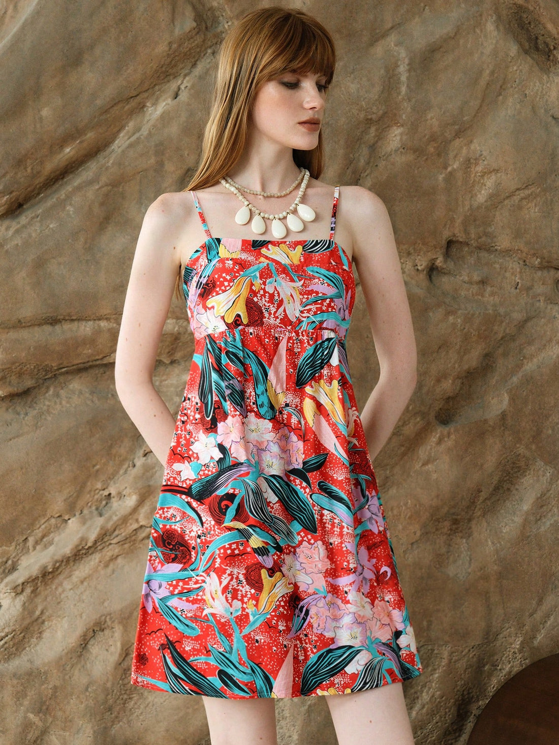 Step into sunshine and good vibes with this playful camisole mini dress, perfect for your summer beach getaway. Lightweight and breezy, it keeps you cool while showcasing a fun, casual style. Whether you're strolling along the shore or enjoying a seaside café, this dress brings effortless charm to your tropical adventures.