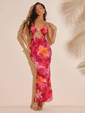 Turn heads this summer in the Tropical Print Cut-Out Criss-Cross Halter Maxi Dress! Featuring a breezy halter neckline and playful cut-out details, this dress keeps you cool while adding a fun twist to your sunny-day wardrobe. Its vibrant tropical print and flowing silhouette make it perfect for beach days, brunch dates, or dancing under the stars. Embrace effortless style with a flirty vibe that’s as lively as your summer adventures.