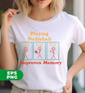 Become a pickleball expert with our digital files! Playing pickleball will not only improve your memory, but also show your love for the sport. Perfect for any pickleball lover, our Png Sublimation files will take your game to the next level. Unlock your full potential with this must-have product.