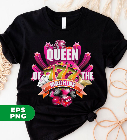 Unleash the queen within and risk it all with Love Gamble. This exciting casino game, featuring Las Vegas graphics and digital PNG files for sublimation, will keep you on the edge of your seat. With Queen of the Machine, every bet is a chance for victory.