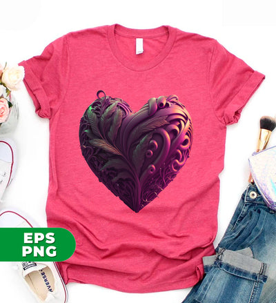 Pink Heart, 3D Heart, Floral Heart, Real Heart, Heart Shirt, Digital Files, Png Sublimation