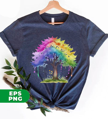 This watercolor tree with blooming blossoms offers a vibrant and colorful addition to your artistic projects. Digitally available as a PNG file, this design is perfect for sublimation printing. Enhance your creations with this expertly crafted nature-inspired image.