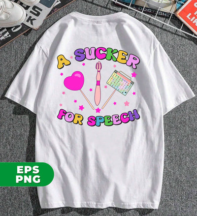 A Sucker For Speech, Speech Therapy, Happy Therapy, Digital Files, Png Sublimation
