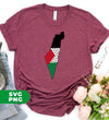 Free Palestine, Palestine Flag, Watermelon Palestine, Palestine Map Line, Digital Files, Png Sublimation