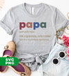 Papa Meaning, Love Papa, Father's Day Gift, Retro Daddy, Digital Files, Png Sublimation