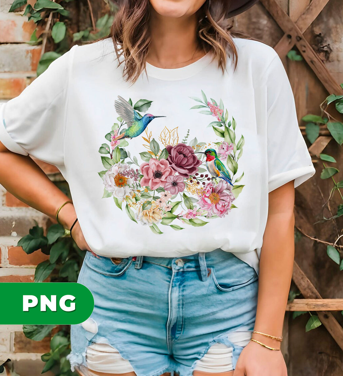 Hummingbird With Flower, Love Hummingbird, Beautiful Flowers, Digital Files, Png Sublimation