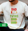 Dad Of Twins, Father's Day Gift, Dad Out Of Battery, Digital Files, Png Sublimation