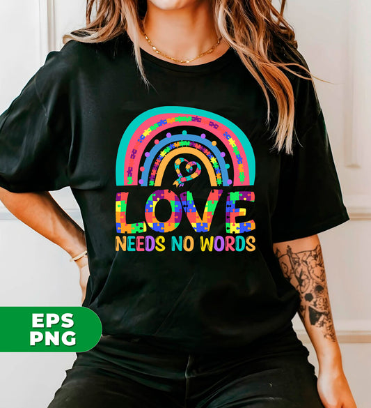 Love Needs No Words, Puzzle Of Love, Pride Month, Digital Files, Png Sublimation