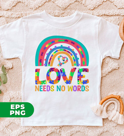 Love Needs No Words, Puzzle Of Love, Pride Month, Digital Files, Png Sublimation