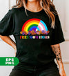 Free Mom Hugs, Groovy Flower, Pride Rainbow, LGBT Gift, LGBTQ+, Pride Month, Digital Files, Png Sublimation