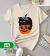 Black Cat On Pumpkin, Happy Halloween, Black Cat Halloween, Digital Files, Png Sublimation