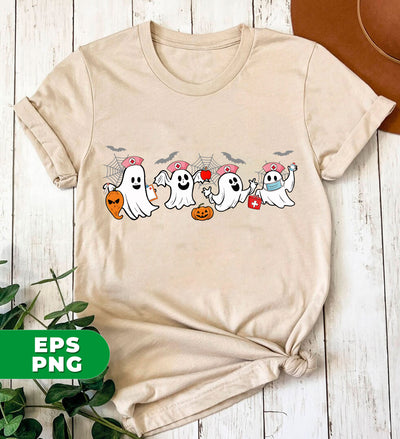 Halloween Nurse, Ghost Nurse, Happy Halloween, Ghost Nurse Halloween, Cute Ghost, Digital Files, Png Sublimation