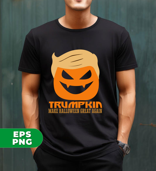 Republican Halloween, Pumpkin Trumpkin, Make Halloween Great Again, Funny Republican, Political Halloween, Digital Files, Png Sublimation