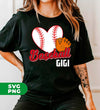 Love Baseball, Love Gigi, Best Baseball Gift For Gigi, Love Sport, Baseball Gigi, Digital Files, Png Sublimation