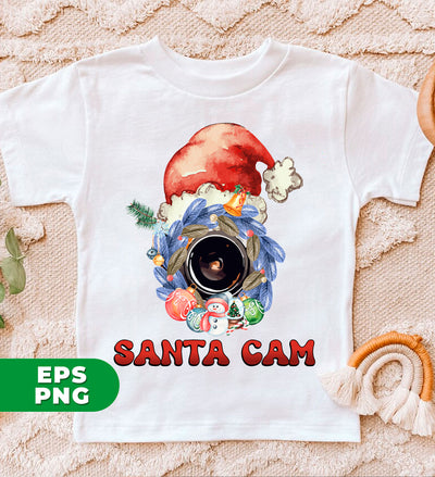 Santa Camera, Love Santa, Merry Christmas, Xmas Lover, Cute Santa Claus, Digital Files, Png Sublimation