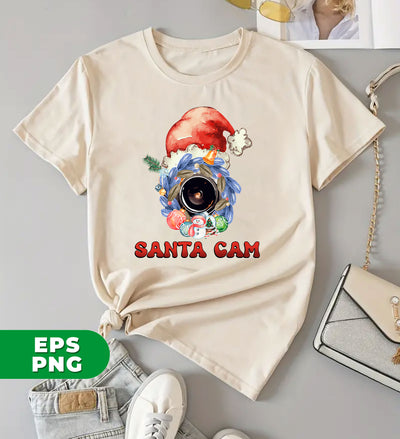 Santa Camera, Love Santa, Merry Christmas, Xmas Lover, Cute Santa Claus, Digital Files, Png Sublimation