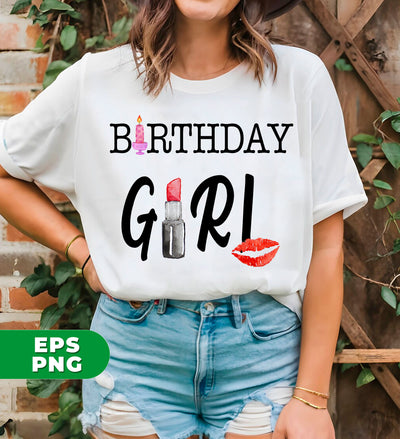 Birthday Girl, Love Birthday, Birthday Gift, Girly Gift, Gift For Her, Gift For Birthday, Digital Files, Png Sublimation