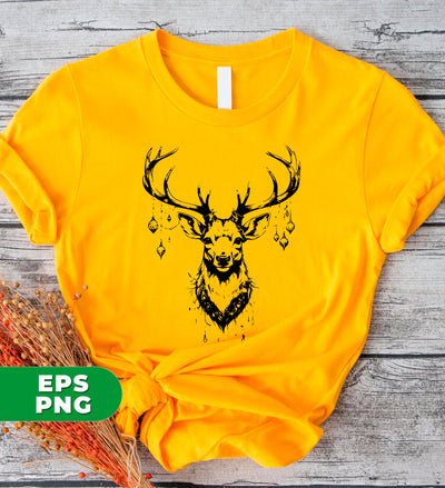 Buck Lover, Merry Christmas, Deer Silhouette, Christmas Gift, Digital Files, Png Sublimation