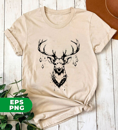 Buck Lover, Merry Christmas, Deer Silhouette, Christmas Gift, Digital Files, Png Sublimation