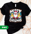 Love Santa, Merry Christmas, Cute Duck Couple, Baby Duck Xmas, Digital Files, Png Sublimation