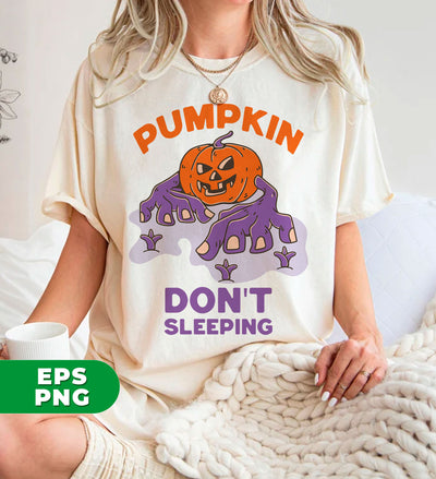 Horror Pumpkin, Don't Sleeping, Horror Night, Happy Halloween, Digital Files, Png Sublimation