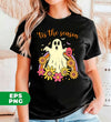 Tis The Season, Cute Boo, Cute Ghost, Flower And Rainbow, Digital Files, Png Sublimation