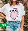 Cute Boo, Cute Pink Ghost, Boo Say Hi, Boo Blow Bubble Gum, Digital Files, Png Sublimation