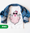 Cute Boo, Cute Pink Ghost, Boo Say Hi, Boo Blow Bubble Gum, Digital Files, Png Sublimation