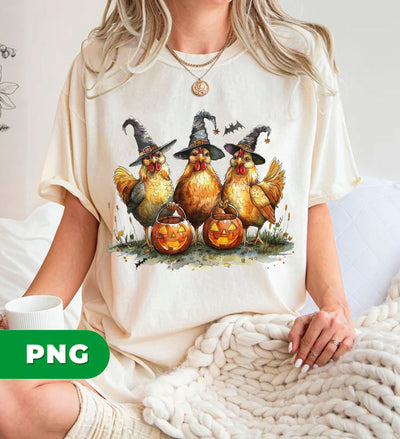 Chicken Witches, Witchens, Happy Halloween, Chicken Halloween, Digital Files, Png Sublimation