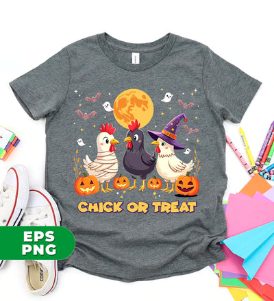 Chick Or Treat, Chicken Witchens, Happy Halloween, Digital Files, Png Sublimation