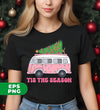 Tis The Season, Christmas Bus, Pink Christmas, Bus Bring Xmas Tree, Digital Files, Png Sublimation