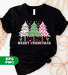 Pink Christmas, Christmas Tree, Pink Plaid Xmas Tree, Digital Files, Png Sublimation