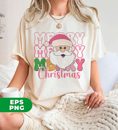 Merry Christmas, Santa Head, Funny Santa, Funny Xmas, Digital Files, Png Sublimation