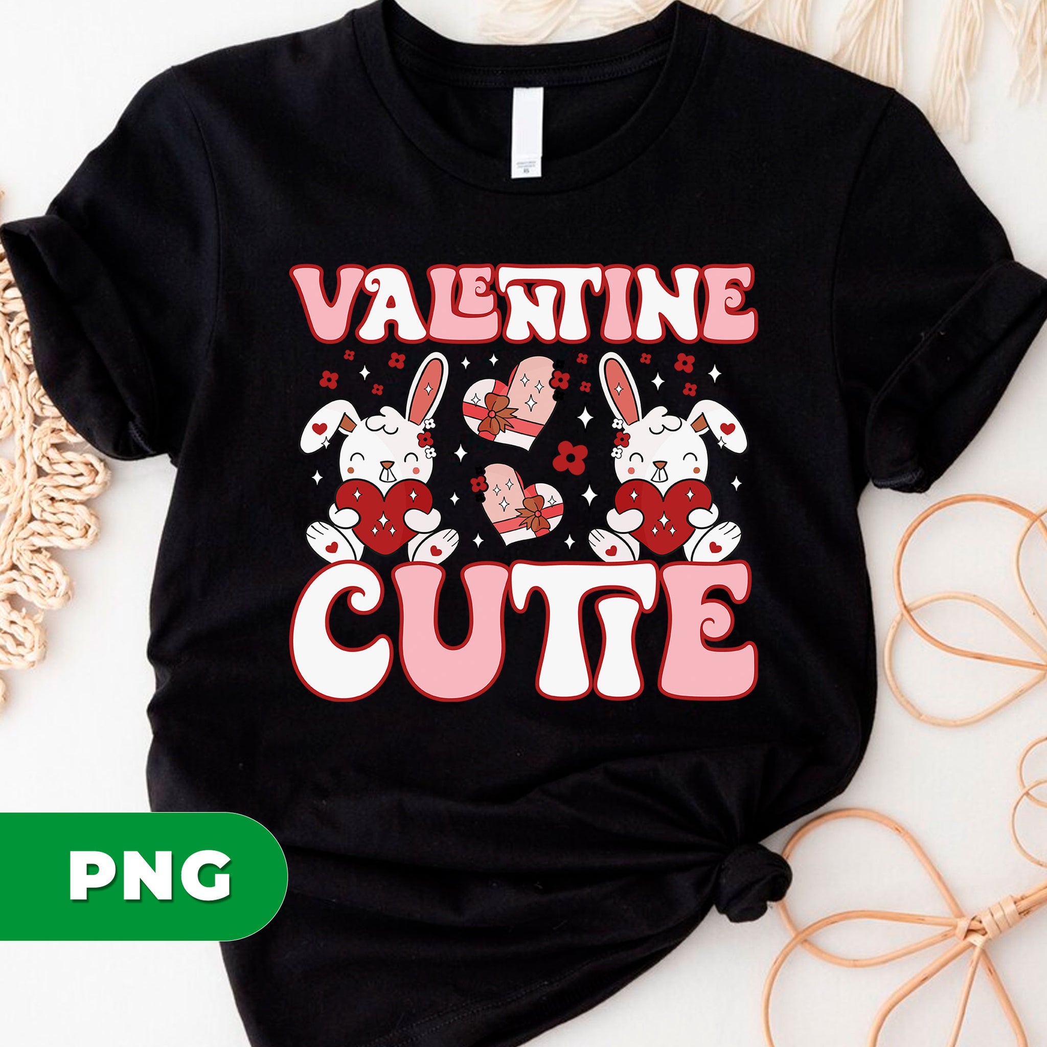 Valentine Cutie, Happy Valentine, Cute Rabbit, Rabbit Valentine, Digital Files, Png Sublimation