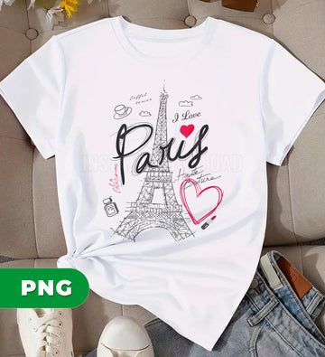 Paris Eiffel Tower Love PNG, Romantic French Travel Sketch, Vintage Paris Art Design