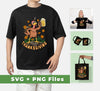 This unique Thanksgiving design features an adorable turkey with a pint of beer. With both SVG and PNG file formats included, you can easily print sublimation transfers for any project. Celebrate the holiday with a cheerful and heartwarming design.