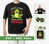 Express your love of frogs with these Just A Boy Who Love Frogs, I Love Frog, Funny Frog, Svg Files, and Png Sublimation designs. Enjoy crisp, high-definition images with great detail in both Svg Files and Png Sublimation formats. Make a statement with humor and style.