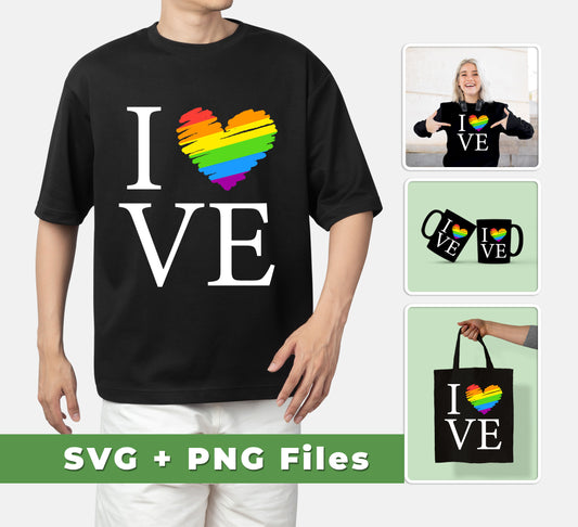 Celebrate love and pride with this unique LGBT Love design! This design includes an Svg and Png file, so you can easily use it for sublimation or other digital projects. Show your support and appreciation for the LGBT community.