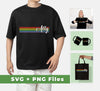 Show your support for the LGBTQ+ community with this Ally LGBT, Lgbtq+ Rainbow, Lgbt's Day Gifts SVG and PNG Sublimation file. With its bold and vibrant colors, the digital file is an easy way to create unique items for any special occasion.