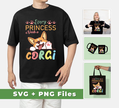 This Every Princess Needs A Corgi Sublimation File pack is the perfect way for your customers to add a touch of cuteness to their designs. The pack includes SVG and PNG versions of a cute Corgi Dog, making it ideal for both apparel and home décor.