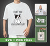 Make a statement with this unique collection of PNG and SVG files featuring Fluff You, You Fluffing Fluff, Heart Cat, and Cat Angry. The digital downloads can easily be printed onto apparel or home decor items using sublimation technology.