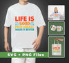 Combining two of life's greatest joys, this "Life is Good, Pickleball Makes it Better" design offers a nostalgic twist on the pickleball experience. Featuring a retro pickleball style, this design comes in both svg and png sublimation formats.