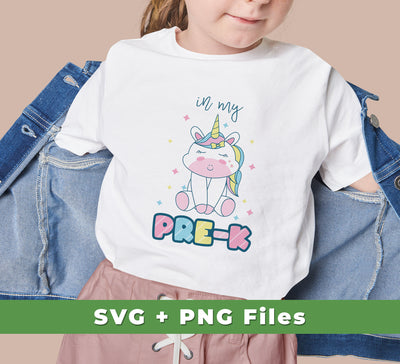 Enjoy Gift In My Pre-K's adorable Baby Unicorn - perfect for making custom designs. This package includes Unicorn Cute Svg Files and Png Sublimation. Easily create the perfect custom design for whatever your project requires.