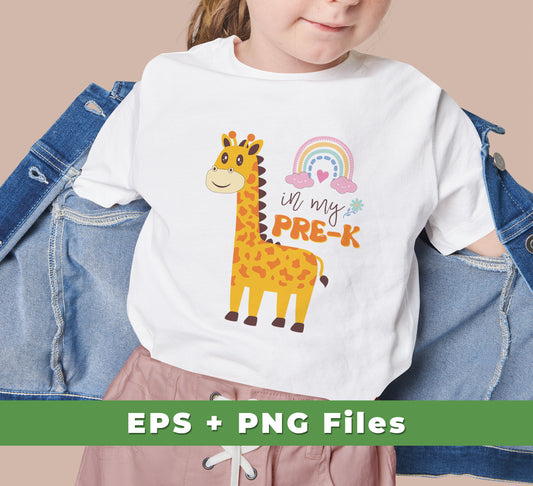 This Baby Giraffe Back To School SVG Files and PNG Sublimation bundle is perfect for creating beautiful designs for your pre-K projects. These easy-to-use files will help you make eye-catching and fun designs in no time.