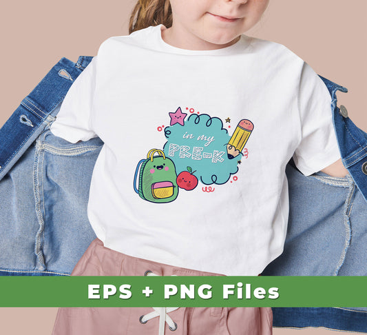 Choose In My Pre-K Bag and Pencil Pre-K Back to School SVG files and PNG Sublimation for your back-to-school preparations and experience the difference in the quality of the design. The special features of the design ensure a smooth application and printing process.