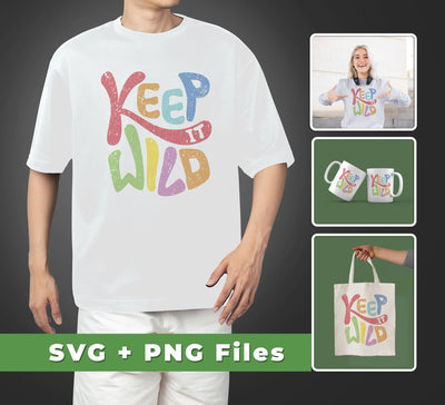 This digital design pack includes Keep It Wild, Keep It Real, Retro Wild, and Wildworld in SVG and PNG file format, perfect for sublimation printing. With this pack, you can quickly create custom designs with the highest resolution.