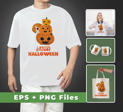 Make Halloween fun with this set of Happy Halloween Dog with Pumpkin digital graphics! This interesting design includes a Dog With Pumpkin, Funny Pumpkin, Svg Files, and Png Sublimation formats, giving you the perfect digital design for your Halloween projects.